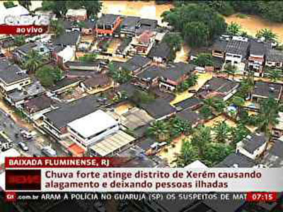 Chuva provoca morte e deixa desalojados na Baixada Fluminense