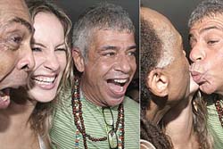 O selinho de Gilberto Gil, Cludia Leitte e Lulu Santos.