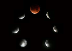 Eclipse lunar foi observado de diversos pontos do pas