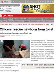 Canadense que no sabia estar grvida d  luz no banheiro, diz jornal