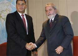 Presidente do Equador se rene com Lula 