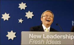 Kevin Rudd  o novo primeiro-ministro da Austrlia