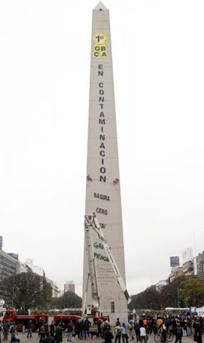 Manifestao do Greenpeace provoca caos no trnsito de Bueno