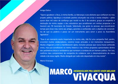 Carta de Agradecimento de Marco Vivacqua