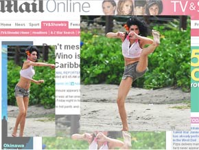 Karat kid: Amy Winehouse treina artes marciais no Caribe