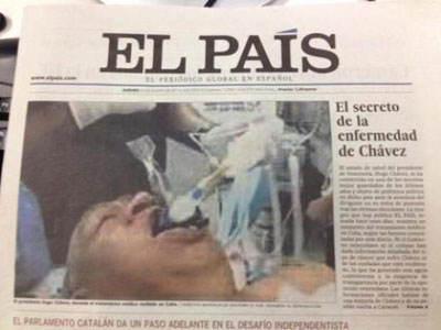 Jornal espanhol admite ter publicado falsa foto de Chvez entubado  