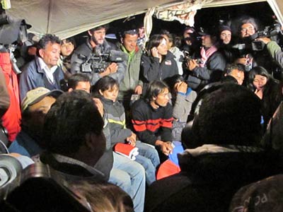 Resgate Mineiros no Chile: Apreenso no Resgate dos primeiros mineiros no CHILE