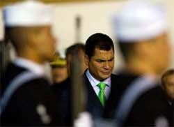 Presidente do Equador chega ao Mxico para visita 