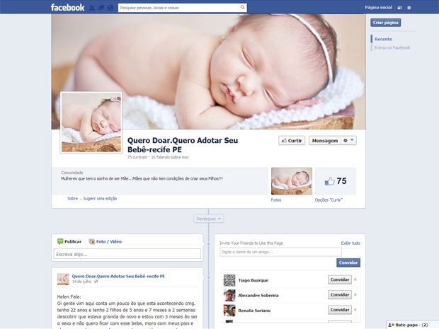 Polcia de PE apura denncia de venda de bebs pela internet