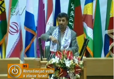 Ahmadinejad volta a acusar Israel de regime racista 