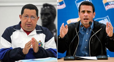 Chvez mantm liderana sobre Capriles em pesquisa eleitoral
