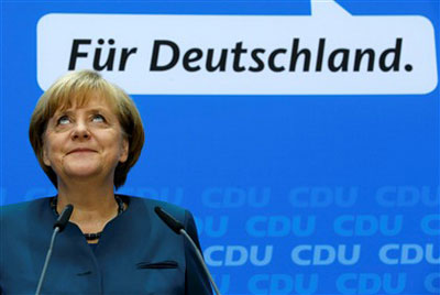 Apesar de vitria nas urnas, Merkel precisa buscar apoio da esquerda
