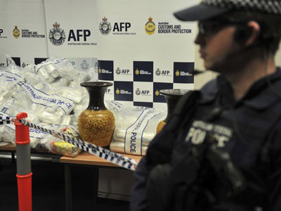 Polcia australiana apreende mais de US$ 500 milhes em drogas 