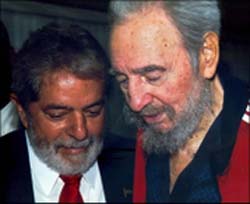 Lula se rene com Fidel e d apoio econmico a Cuba 