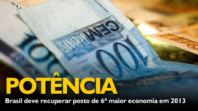 Brasil deve recuperar posto de 6 maior economia em 2013, mostra FMI  