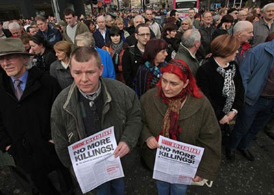 Manifestantes protestam em Belfast contra onda de violncia