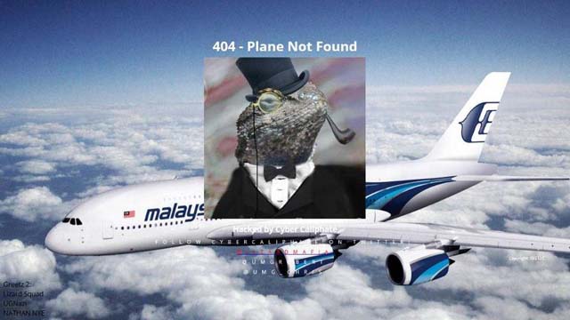 Lizard Squad invade site da Malaysia Airlines e deixa mensag