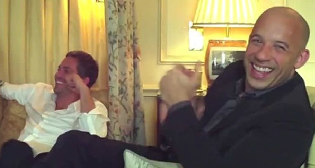 Paul Walker aparece em vdeos de bastidores ao lado de Vin Diesel