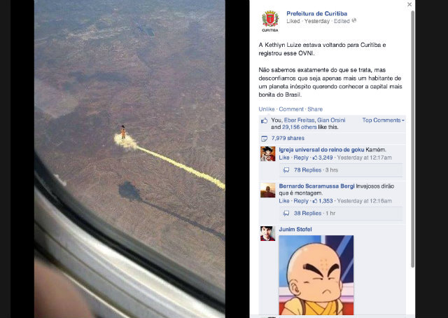 Fanpage da Prefeitura de Curitiba chama ateno com postagens bem humoradas