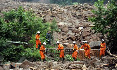 Deslizamento de terra deixa ao menos 18 mortos na China