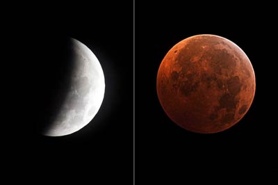 Eclipse total da Lua fica visvel para 1,5 bilho em todo o mundo