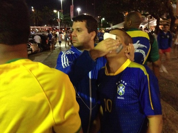 Argentinos e brasileiros brigam em vrios pontos do Rio aps fim do jogo