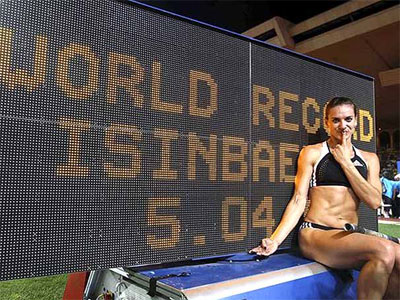 Isinbayeva bate novo recorde mundial