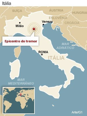 2 fortes terremotos abalam o norte da Itlia e deixam 10 mortos
