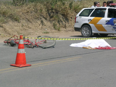 Ciclista morre atropelado em Maratazes