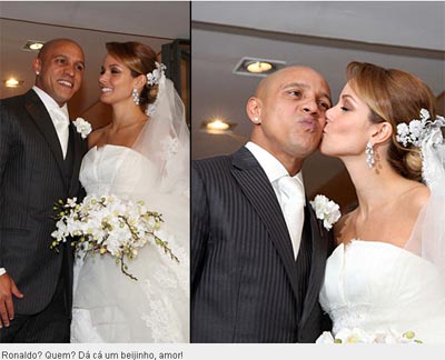 Famosos vo ao casamento do jogador Roberto Carlos em SP