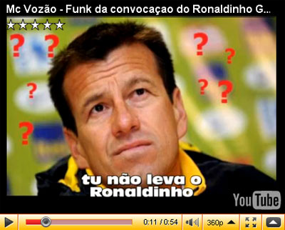 Funk da convocao pede Ronaldinho Gacho na Copa para Dunga