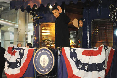 Trem de Obama chega a Washington e encerra viagem simblica