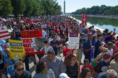 Milhares se renem para celebrar os 50 anos da marcha de Martin Luther King