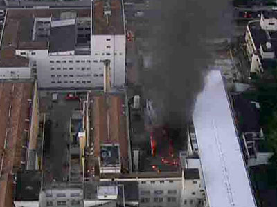 Incndio atinge hospital no Rio