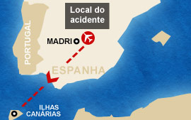 Acidente areo em Madri mata 153 pessoas