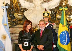 Lula e Cristina Kirchner se encontram em Buenos Aires