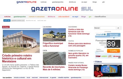 Maratazes  destaque cultural no Gazeta Online
