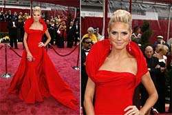 Vermelho no tapete, vermelho no vestido de famosos do Oscar 