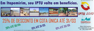 Campanha incentiva pagamento de IPTU em Itapemirim