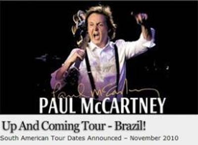 Paul McCartney ter 2 show em So Paulo