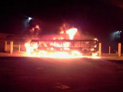 SP: seis nibus so incendiados em Sorocaba durante a madrug
