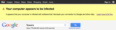 Google alertar usurios infectados com software malicioso