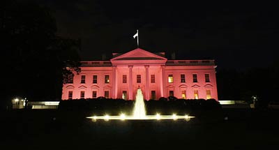 Casa Branca se ilumina de rosa para campanha contra cncer 