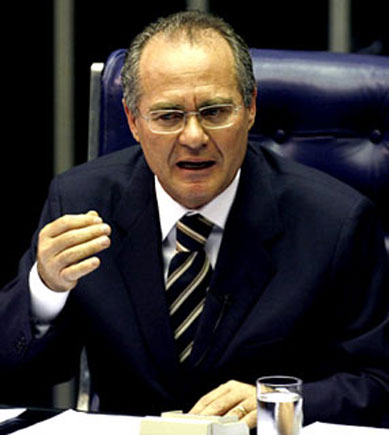 Renan Calheiros volta  presidncia do Senado com apoio de Dirceu