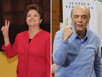 Dilma e Serra decidiro eleio para presidente no 2 Turno