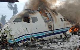 Maioria sobrevive ao acidente de avio no Congo