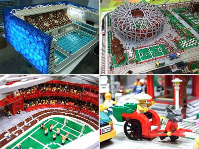 Artistas recriam com Lego os locais de competio em Pequim