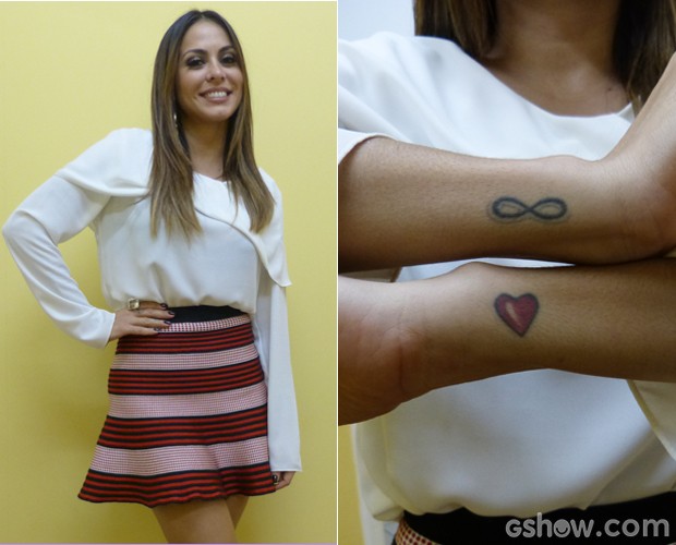Alinne Rosa mostra tatuagem e relembra oito anos da morte de namorado