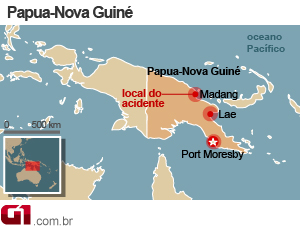 Avio com 32 a bordo cai em Papua-Nova Guin 