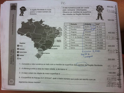 Apostila distribuda em escolas do Rio erra capitais de estados do NE
